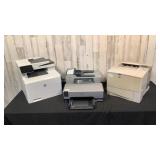 (qty - 4) Assorted HP Printers