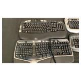 (qty - 6) Assorted Ergonomic Keyboards