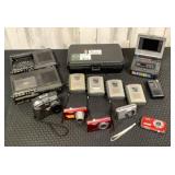 Assorted Cameras and Cassette Corder