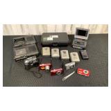 Assorted Cameras and Cassette Recorder-