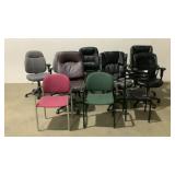 (qty - 11) Assorted Office Chairs-