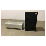 Lateral Filing Cabinet and Ottoman-