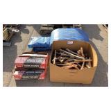 Tarp and Metal Wire Brushes