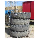(4) Forklift Wheels w/ Tires