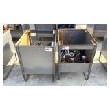 (2) Metal Storage Bins and Contents