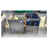 (2) Metal Storage Bins and Contents
