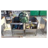 (2) Metal Storage Bins and Contents