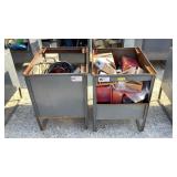 (2) Metal Storage Bins and Contents
