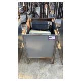 Metal Storage Bin and Contents