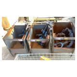 Metal Storage Bins and Pipe Cutters