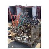 Basket of Assorted Pipe Roller Stands