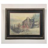 Summer Holly Hocks Ben Hampton Print