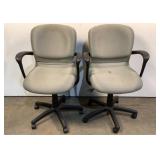 (2) United Chair Rolling Office Chairs