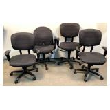 (4) Haworth Adjustable Rolling Office Chairs