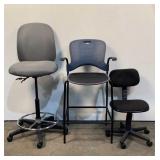(3) Assorted Office Chairs