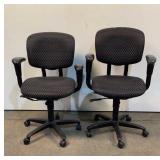 (2) Haworth Adjustable Rolling Office Chairs