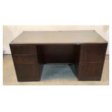 5 Drawer Office Desk With Glass Top