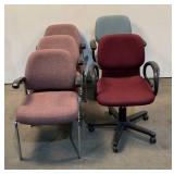 (5) Assorted Office Chairs