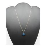 Crystal Blue Pendant Necklace