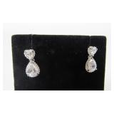 3.50 ct White Topaz Earrings