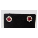 2.5 ct Ruby Earrings