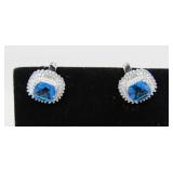 5.5 ct Blue Topaz Earrings