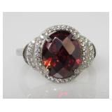 7 ct Garnet & Topaz Ring