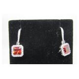 Ruby & Topaz Earrings