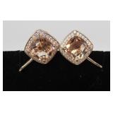 Morganite & Topaz Earrings