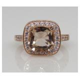4.1 ct Morganite Designer Ring