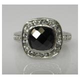 Black & White Topaz Ring