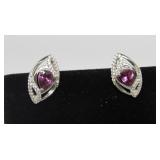 Garnet & Topaz Earrings