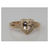 Morganite Heart Ring