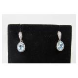 Topaz & Diamond Earrings