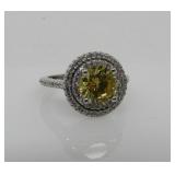 3 ct Canary Yellow Topaz Ring