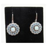 Opal & Blue Topaz Designer Earrings