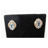 Blue Topaz Designer Earrings