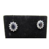 4 ct Oval Sapphire Earrings