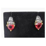 6.0ct Orange Spinnel Earrings