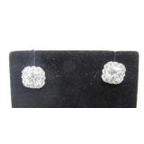 4.0ct White Topaz Earrings