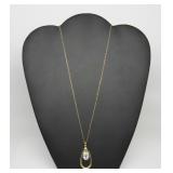 Blue Topaz & Diamond Necklace