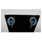 5 ct Blue Topaz Earrings