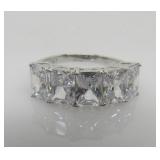 5 ct White Topaz Anniversary Ring