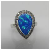 Blue Opal Designer Ring