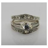 (3) White Topaz Bridal Set