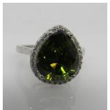 4.8 ct Green Peridot Ring