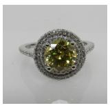 3.3 ct Canary Yellow Designer Ring
