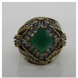 3.36 ct Emerald & Topaz Ring