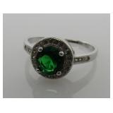 1 ct Solitaire Emerald Ring