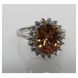 4.33 ct Golden Citrine Ring